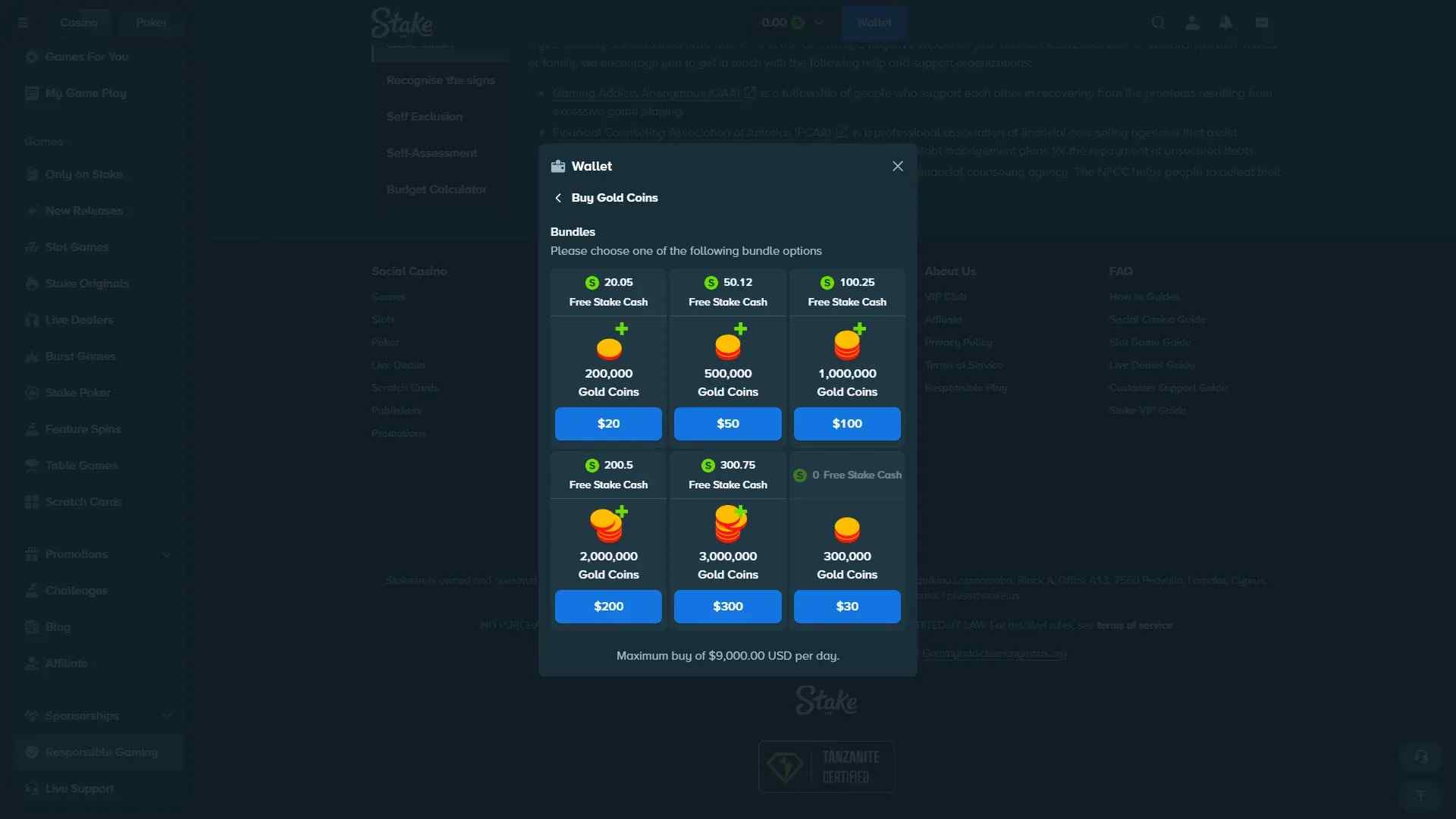 Stake daily rewards